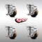 Service Caster 3.5 Inch SS High Temp Glass Filled Nylon Swivel Top Plate Caster Set with Brake SCC-SS20S3514-GFNSHT-TLB-4 - alternate 5